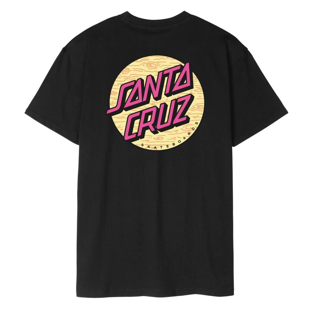 Santa Cruz T-Shirt Wagon Dot Chest T-Shirt - Black - Skatewarehouse.co.uk