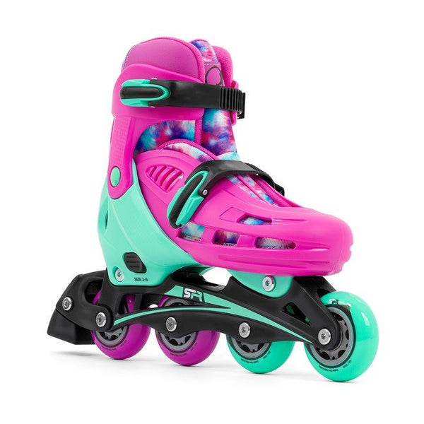 SFR Cyclone II Adjustable Inline Skates Tie Dye Bundle