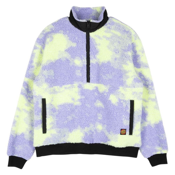 Santa Cruz Womens Jacket Astra Sherpa Fleece - Purple / Yellow Tie Dye - Skatewarehouse.co.uk