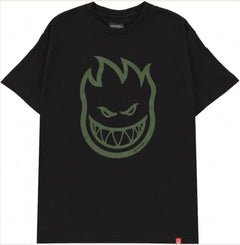 Spitfire T-Shirt Bighead - Black / Olive Print - Skatewarehouse.co.uk