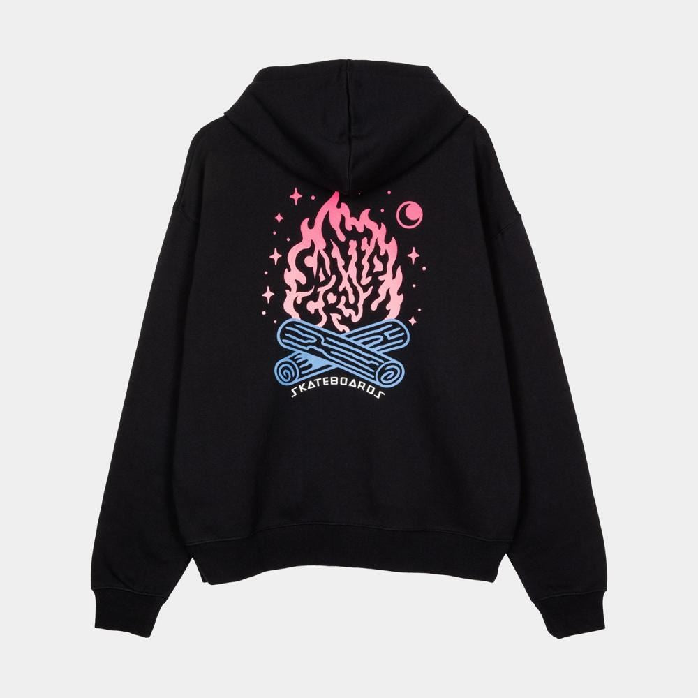 Santa Cruz Womens Zip Hood Starry Campfire Zip Hood - Black - Skatewarehouse.co.uk