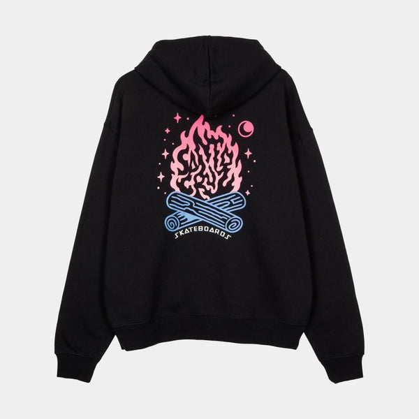 Santa Cruz Womens Zip Hood Starry Campfire Zip Hood - Black - Skatewarehouse.co.uk