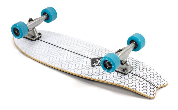 Mindless Surf Skate Fish Tail White Surfskate Skateboard 29.5