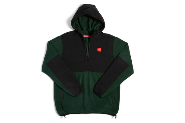 Chocolate Polar Fleece Pullover Black / Green Hoodie - M