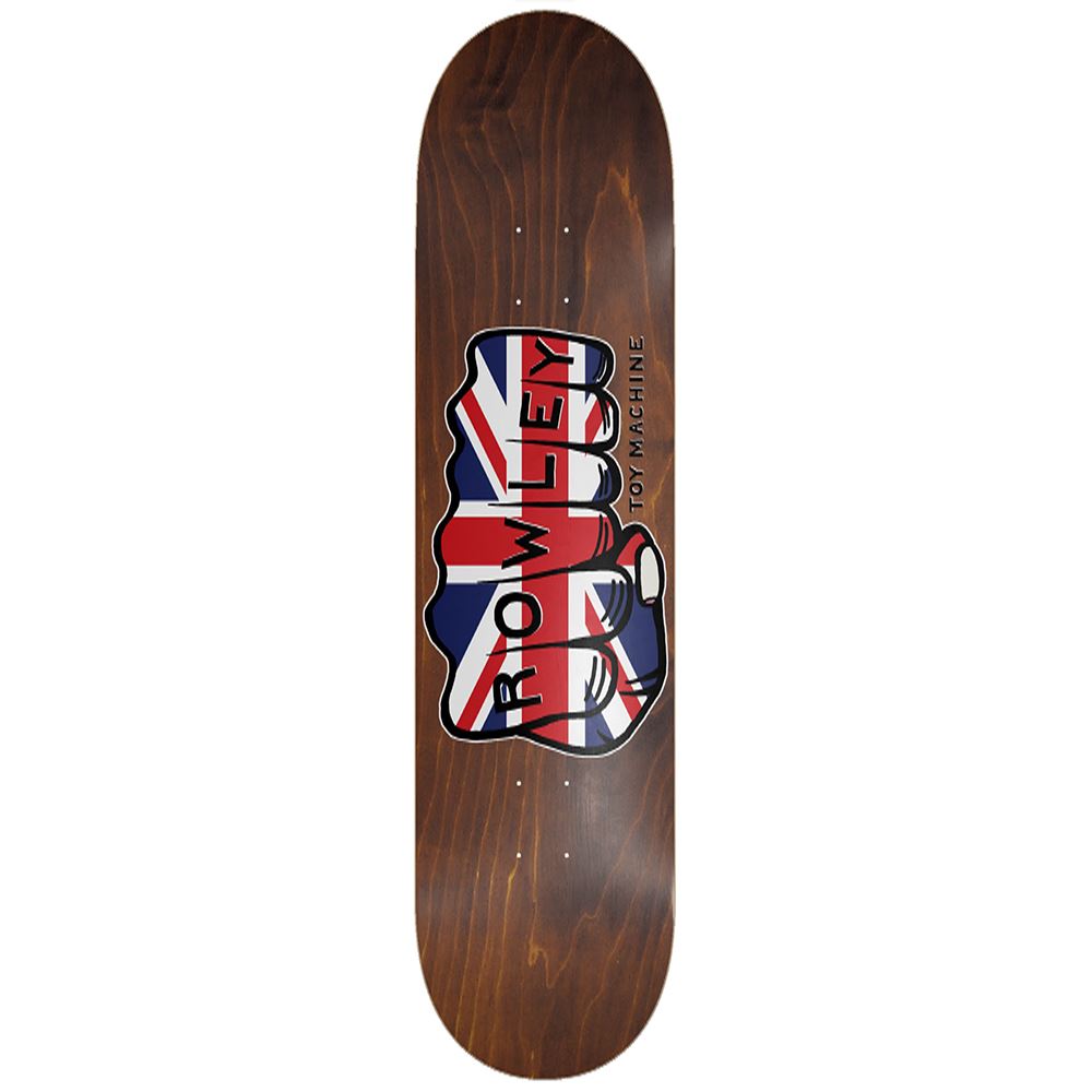 Toy Machine Geoff Rowley Union Jack Skateboard Deck - 8.25" - Skatewarehouse.co.uk