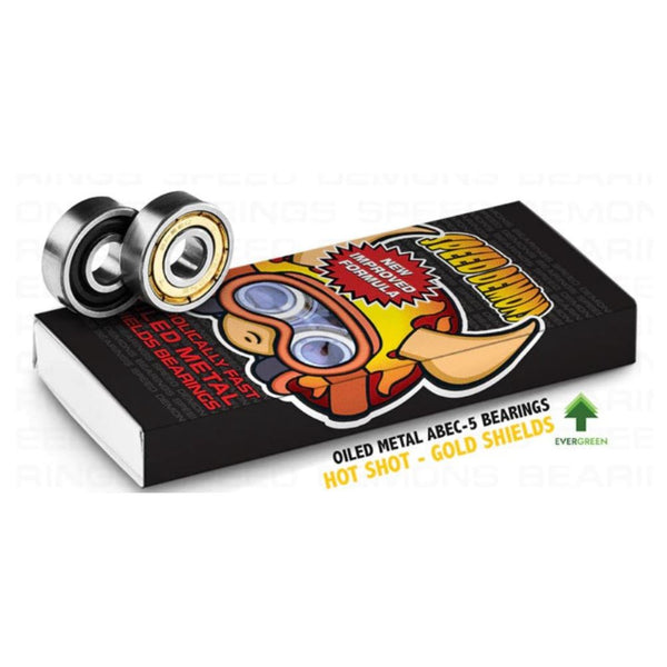 Speed Demons Hot Shot Gold Abec 5 Skateboard Bearings