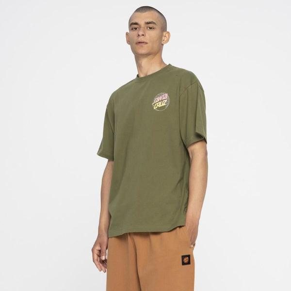 Santa Cruz T-Shirt Grid Delta Dot T-Shirt - Moss - Skatewarehouse.co.uk