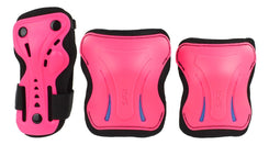 SFR Essentials Triple Pad Set - Hot Pink - Large - Skatewarehouse.co.uk