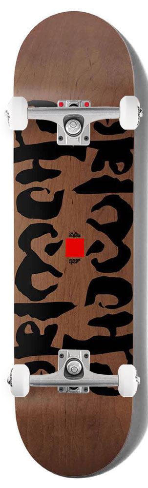 Chocolate Skateboard Ink Blot Brown Chris Roberts Twin Tip x Venom Custom Complete Skateboard - 8.5" - Skatewarehouse.co.uk
