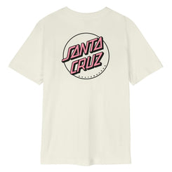 Santa Cruz Womens T-Shirt Partial Dot - Off White - Skatewarehouse.co.uk