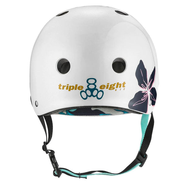 Triple Eight Sweatsaver Certified Helmet - Floral - Skatewarehouse.co.uk