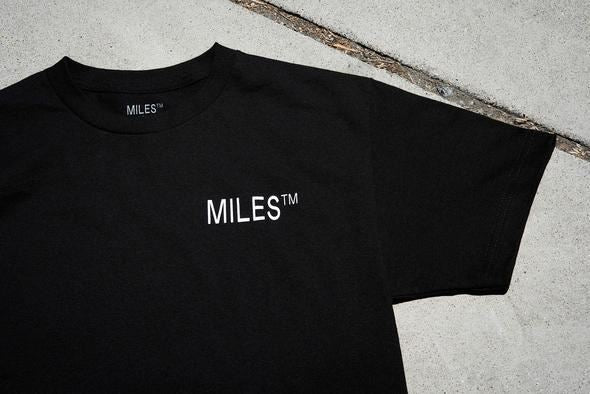 Miles Logo Hit Tee Black - Skatewarehouse.co.uk