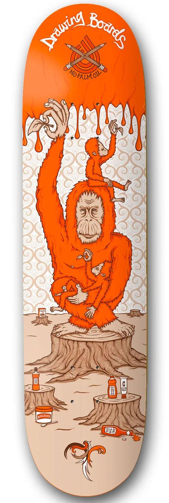 Drawing Boards Orangutan Skateboard Deck - 8.0