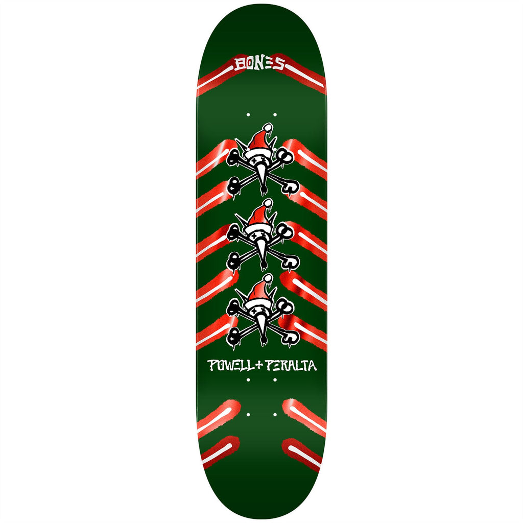 Powell-Peralta Rat Bones • Holiday ' • • Green / Red Foil Skateboard Deck - 8.75"