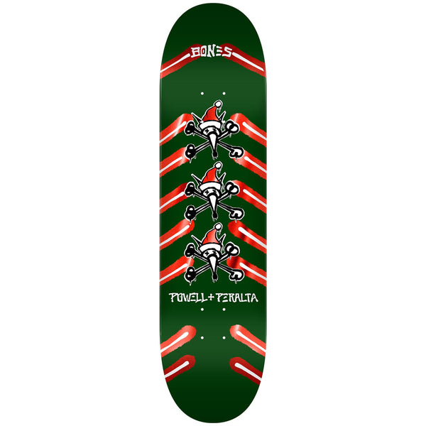Powell-Peralta Rat Bones • Holiday ' • • Green / Red Foil Skateboard Deck - 8.75