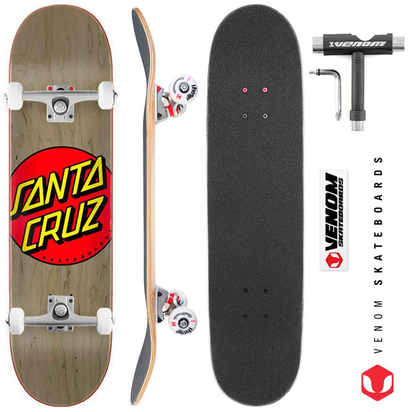 Santa Cruz Classic Dot Brown Custom Complete Skateboard - 8.375