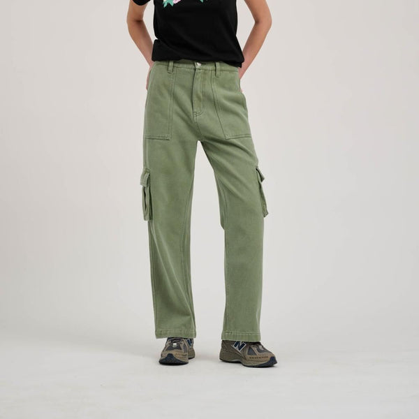 Santa Cruz Womens Pant Workers Cargo Pant - Pale Sage Wash - Skatewarehouse.co.uk