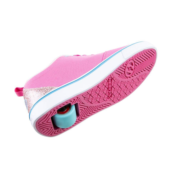 Heelys PRO20  - Pink / LT Pink / Turquise Canvas - Skatewarehouse.co.uk