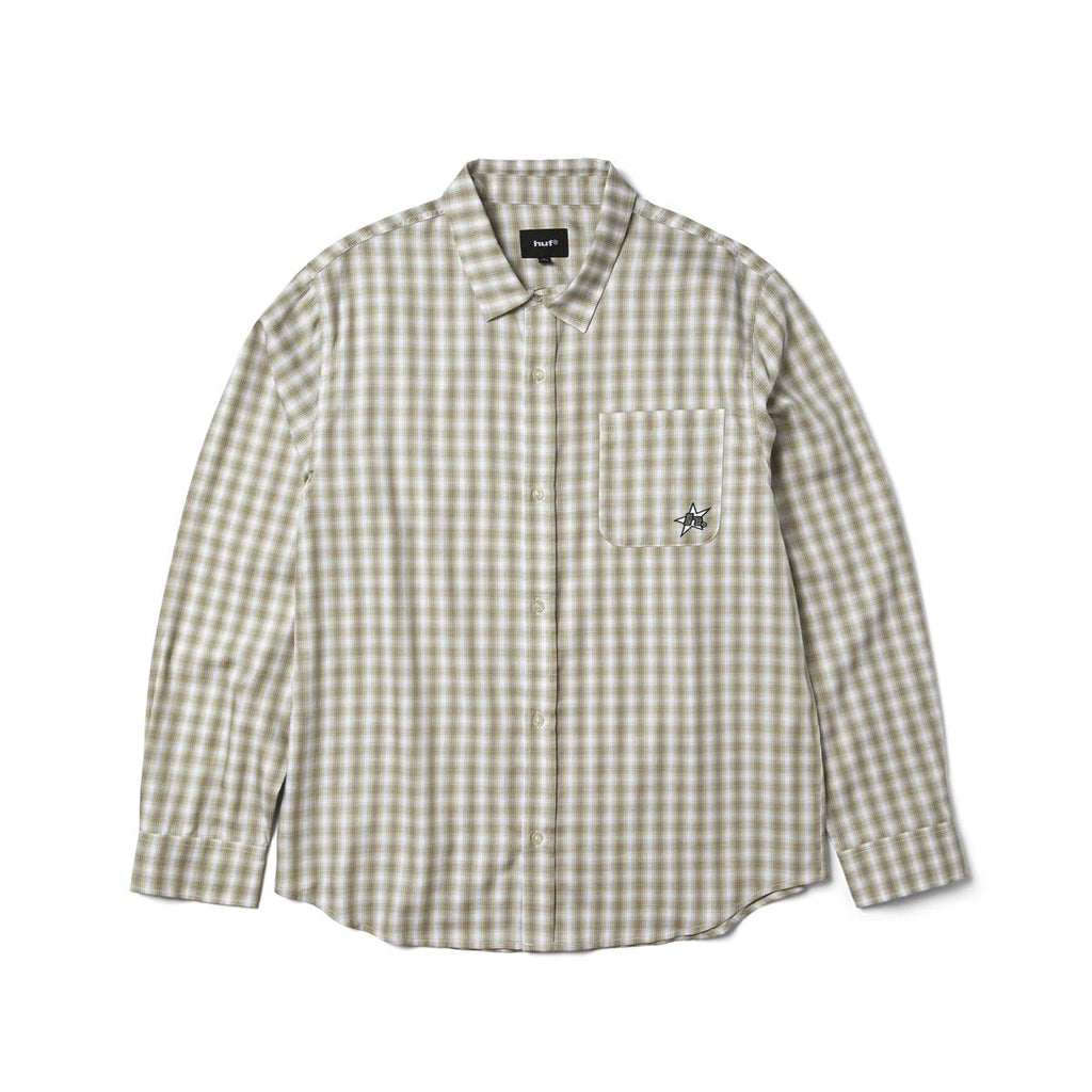 HUF H Star Ls Plaid Shirt (Putty) - L