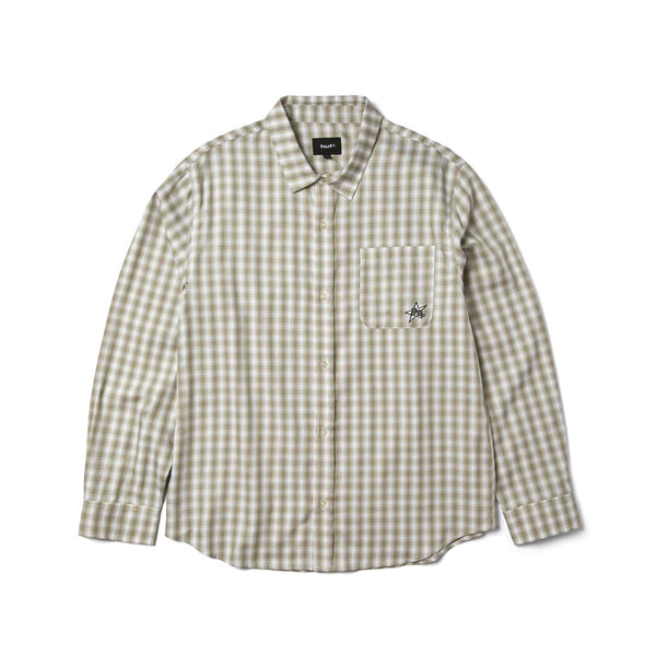 HUF H Star Ls Plaid Shirt (Putty) - L