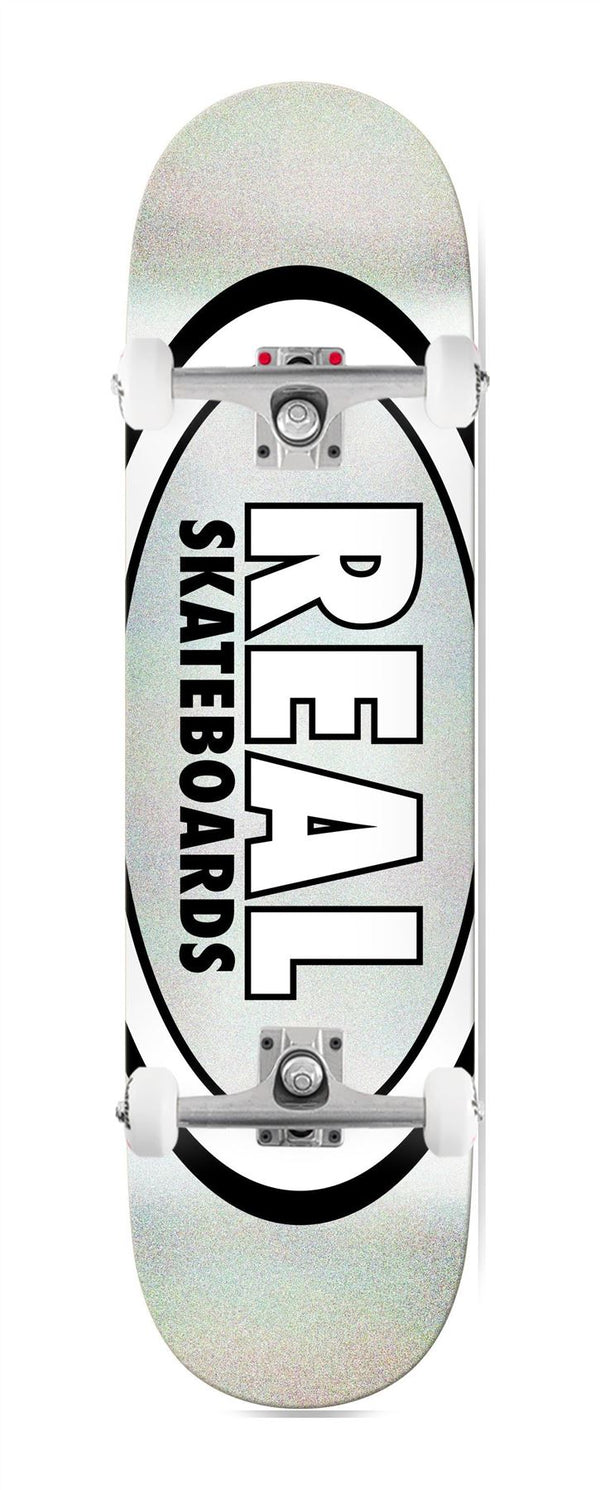 Real Team Classic Oval - Easy Rider (Silver Holo) x Venom Custom Complete Skateboard - 8.5
