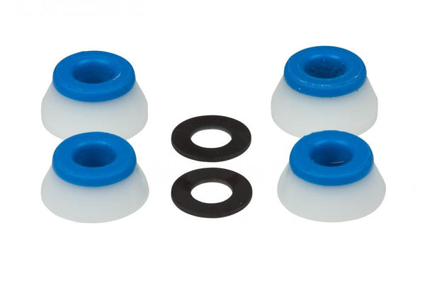 Bones Skateboard Bushings Soft (Pack of 4) - Blue/White - Skatewarehouse.co.uk