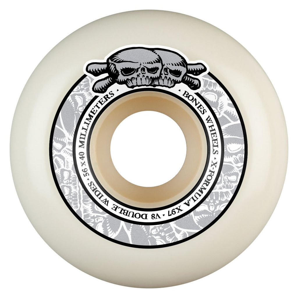 BONES 'Double Wides' • 56mm • 97A • V8' X-Formula Skateboard Wheels
