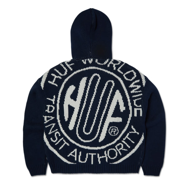 HUF Token Zip Hooded Sweater (Navy)