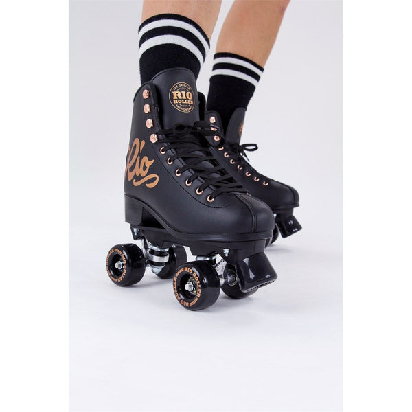 Rio Roller Rose Quad Skates - Rose Black - Skatewarehouse.co.uk