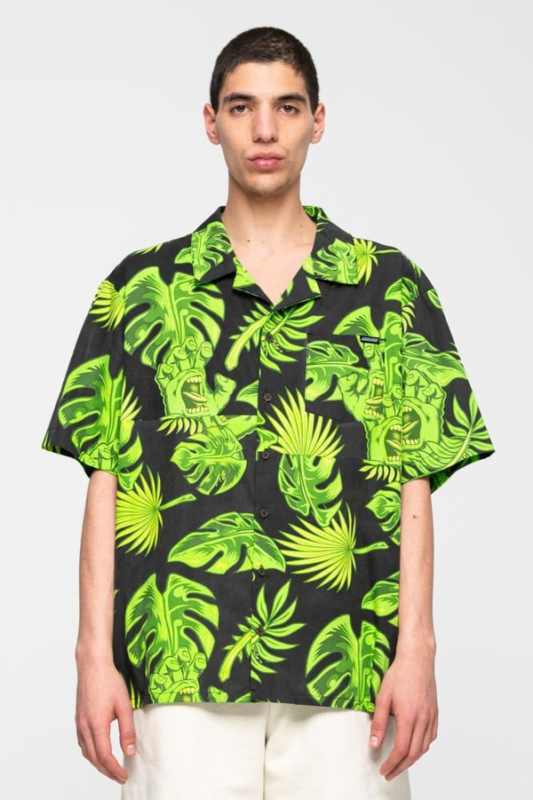 Santa Cruz Shirt Cabana S/S Shirt - Black - Skatewarehouse.co.uk