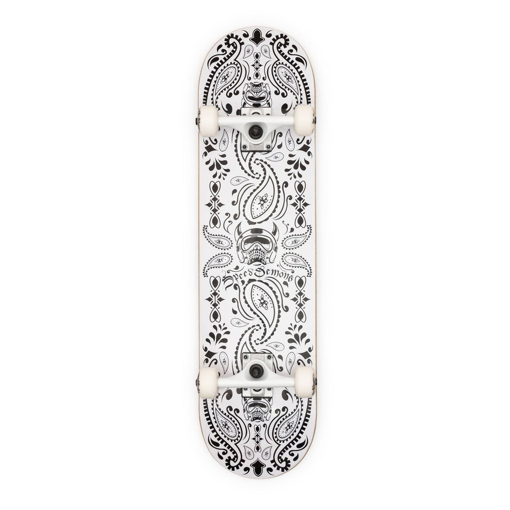 Speed Demons Bandana Black / White Complete Skateboard - 7.75"