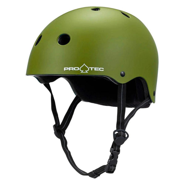 Pro-Tec Helmet Low Pro - Amry / Green Matte - Skatewarehouse.co.uk