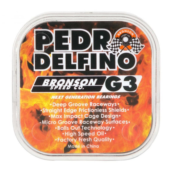 Bronson Speed Co. Skateboard Bearings Pedro Delfino Pro G3 - Skatewarehouse.co.uk