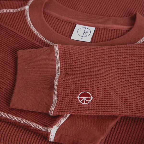 Polar Skate Co Dylan LS Tee (Wine / White) - L