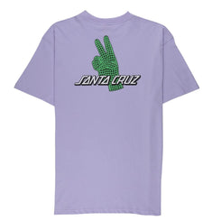 Santa Cruz T-Shirt Atomic Peace Strip T-Shirt - Lavender - Skatewarehouse.co.uk