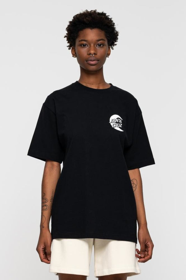 Santa Cruz T-Shirt Cabana Moon Dot T-Shirt - Black - Skatewarehouse.co.uk