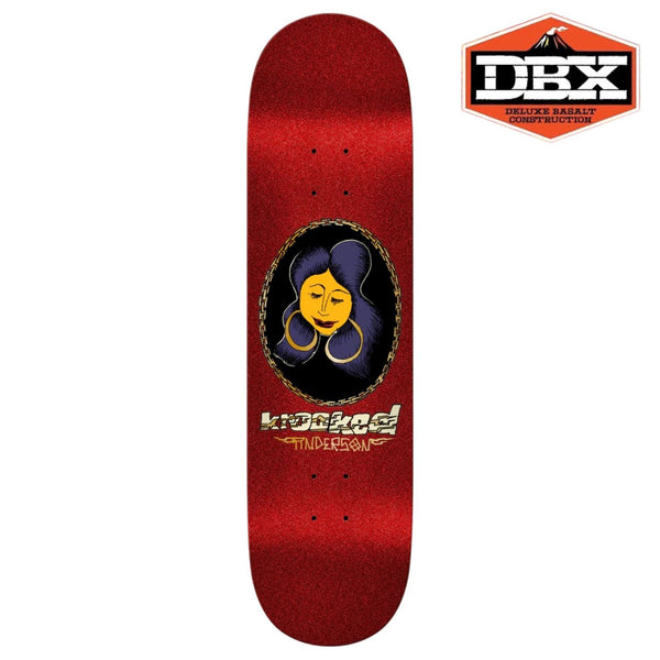 Krooked Manderson Chain Frame 8.38 - Dbx (Red) Skateboard Deck - 8.375
