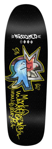 Krooked Gonz Sig (Black) Skateboard Deck - 9.81"