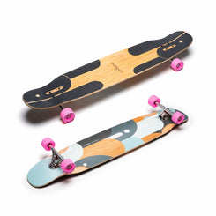 Loaded Boards Mata Hari Art Deco - Dancing Freestyle - Fat Free Pink Longboard Complete