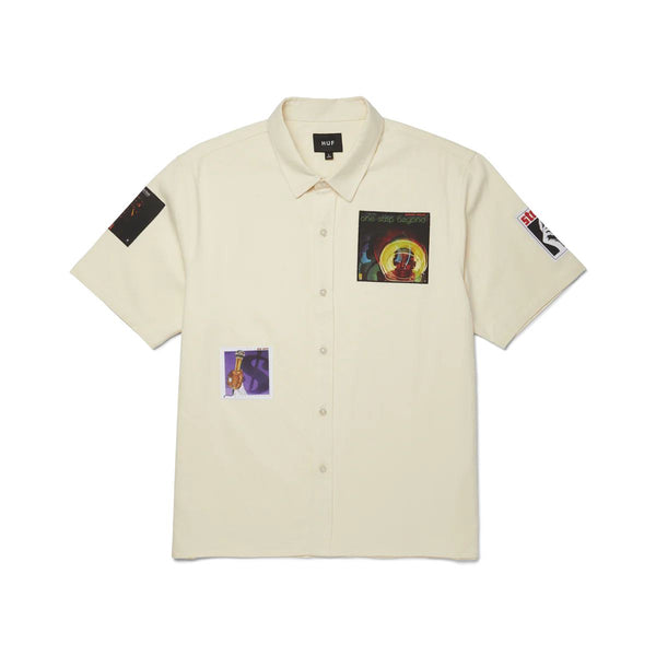 HUF Stax Patches Button Up (Natural) Apparel - S