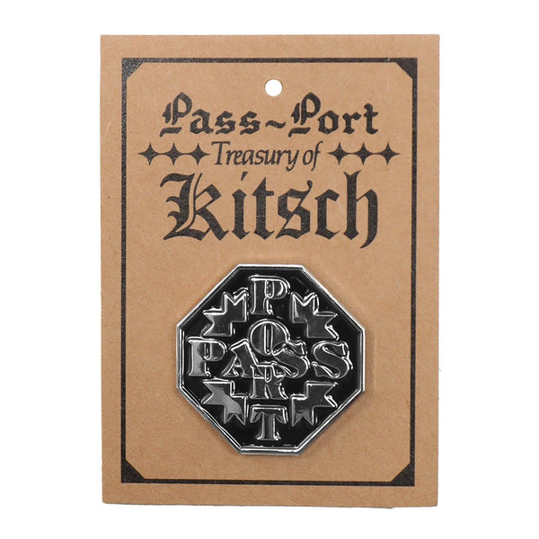 Pass~Port Minted Pin (Antique Silver / Black) - One Size