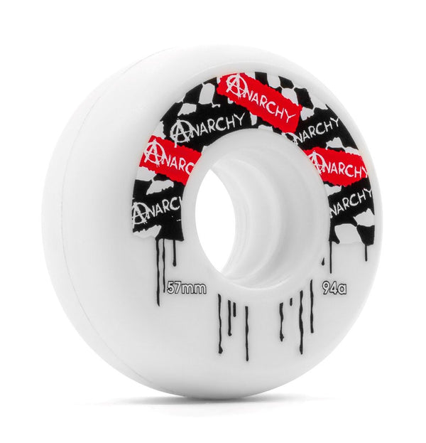 Anarchy Aggressive Wheels - White - Skatewarehouse.co.uk
