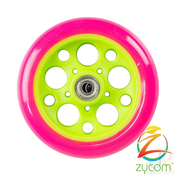 Zycom - 125Mm Front Wheel - Pink / Lime - Skatewarehouse.co.uk