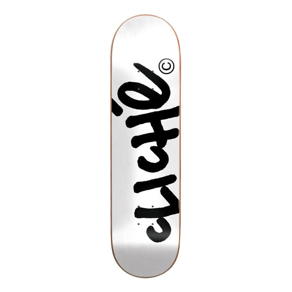Cliché Handwritten White / Black Skateboard Deck - 8.25