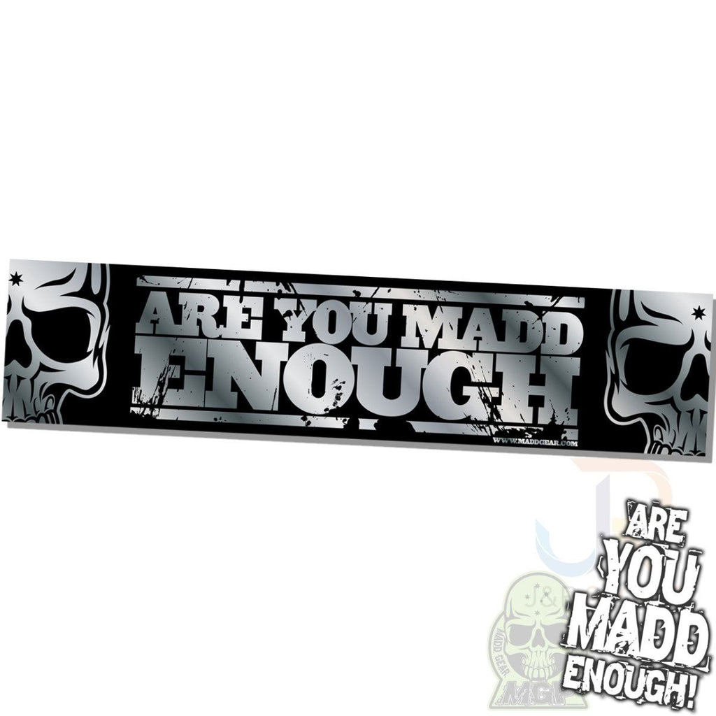MGP Shop Banner - Are You Madd Enough - Silver 130 x 30CM Scooter Parts