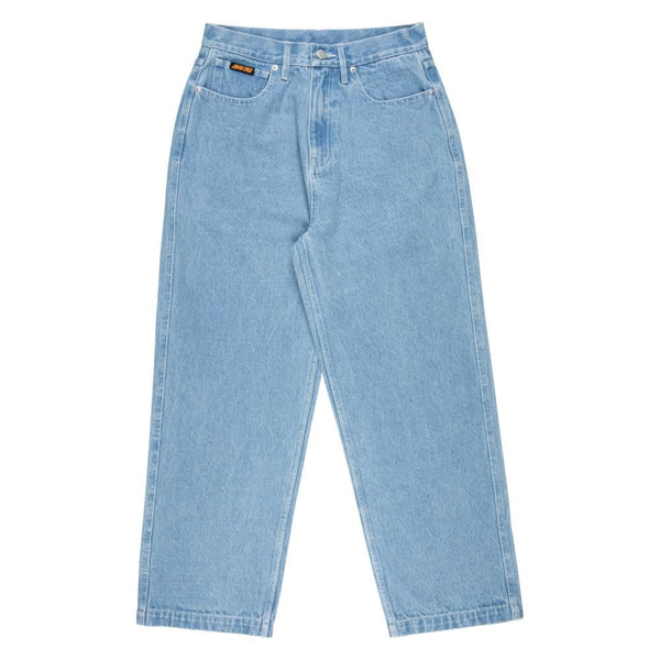 Santa Cruz Womens Pant Classic Baggy Jeans - Bleach Blue - Skatewarehouse.co.uk