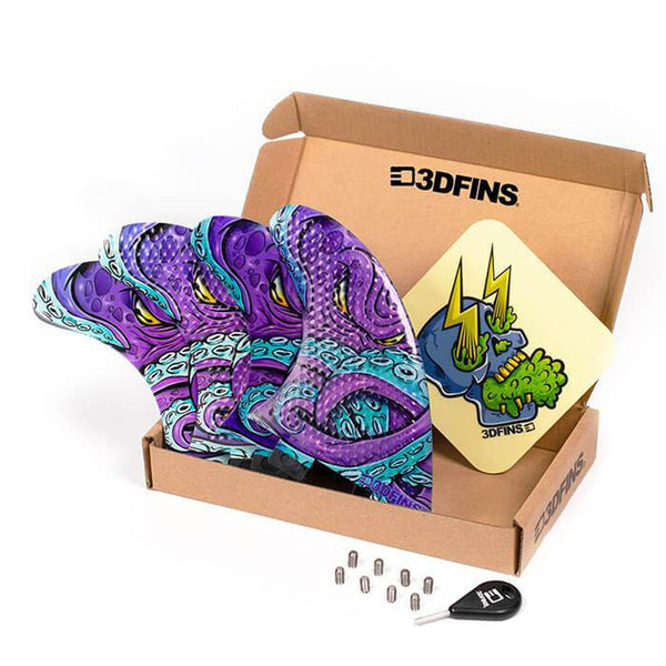 3D Fins - All Rounder Quad - Medium - Kracken (FCS1 / Futures)