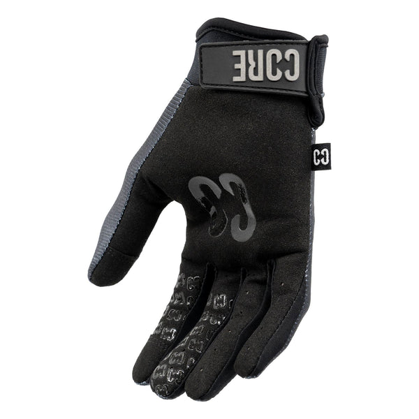 CORE Pro-Fit Velcro BMX Bike Gloves - Reflective Black
