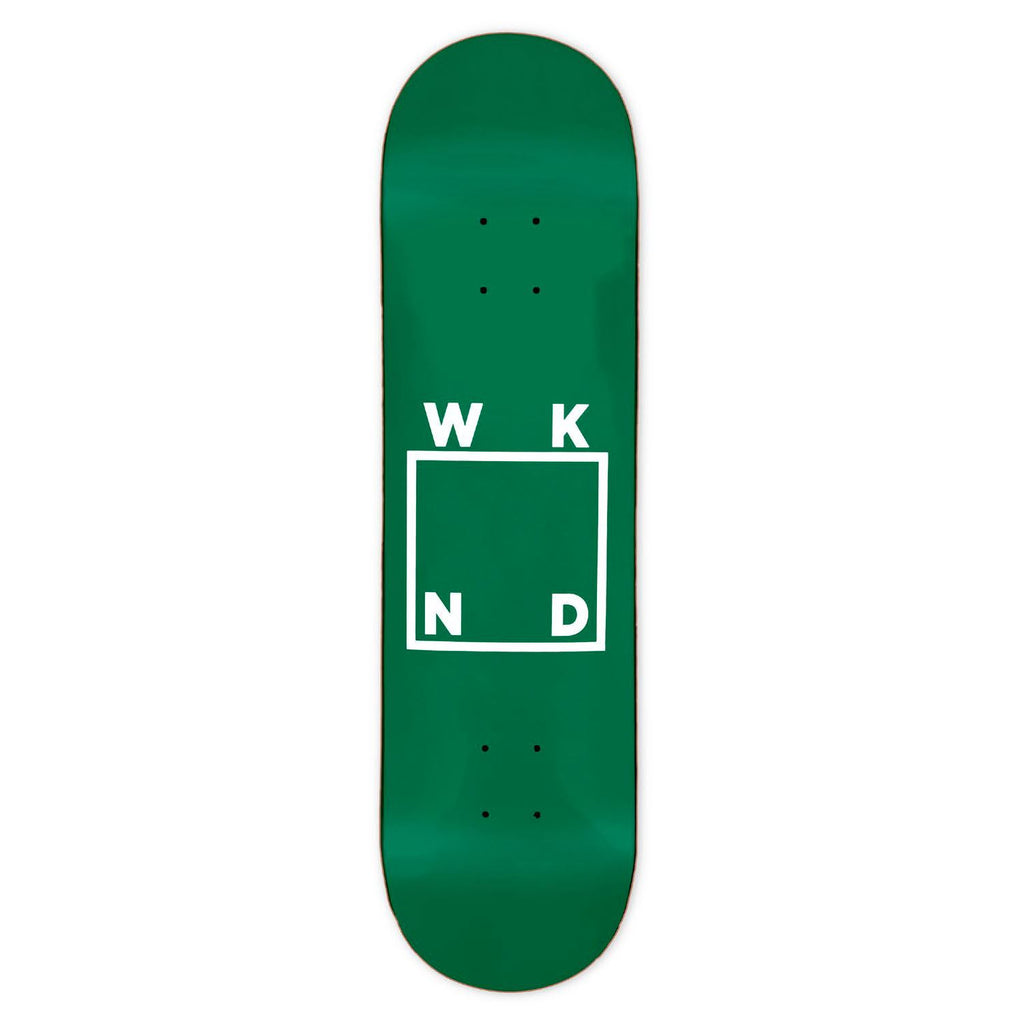 WKND Green/White Logo CS (Medium Concave) Green Skateboard Deck - 8.25" - Skatewarehouse.co.uk