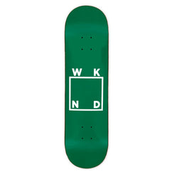 WKND Green/White Logo CS (Medium Concave) Green Skateboard Deck - 8.25" - Skatewarehouse.co.uk